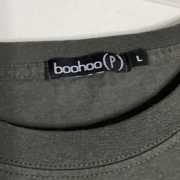 BOOHOO Petites Grey Graphic Long Sleeve Tee LRG - Picture 4 of 5